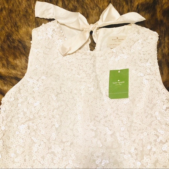 NWOT Kate Spade New York white sequin dress - Picture 4 of 12
